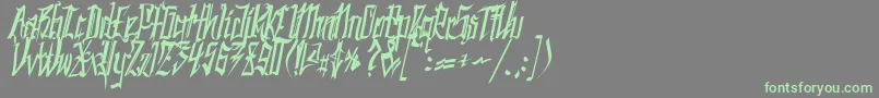 SC Kingstonフォントについての詳細 フォントSC Kingston – 灰色の背景に緑のフォント