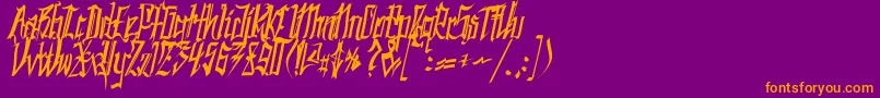 SC Kingston Font – Orange Fonts on Purple Background