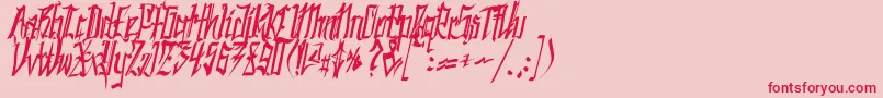 Шрифт SC Kingston – красные шрифты на розовом фоне