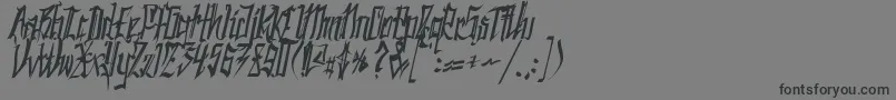 SC Kingston-Schriftart – Schwarze Schriften auf grauem Hintergrund