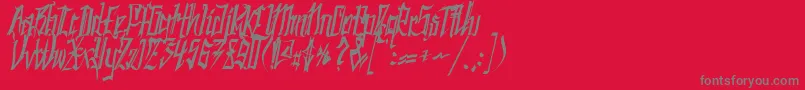 SC Kingston Font – Gray Fonts on Red Background