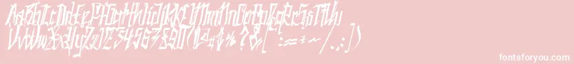 Шрифт SC Kingston – белые шрифты на розовом фоне