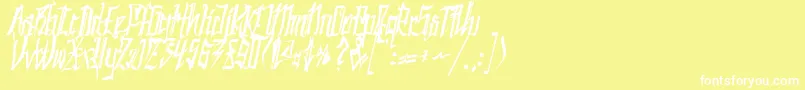 フォントSC Kingston – 黄色い背景に白い文字