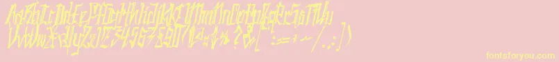 SC Kingston Font – Yellow Fonts on Pink Background