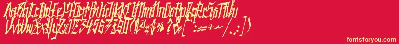 SC Kingston Font – Yellow Fonts on Red Background