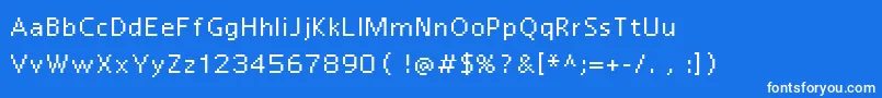 Reactor7 Font – White Fonts on Blue Background