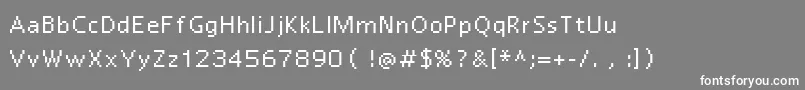 フォントReactor7 – 灰色の背景に白い文字