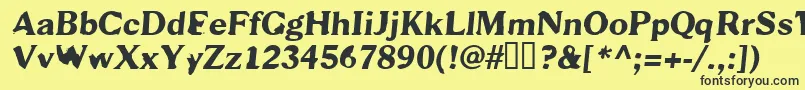 Scab Font – Black Fonts on Yellow Background