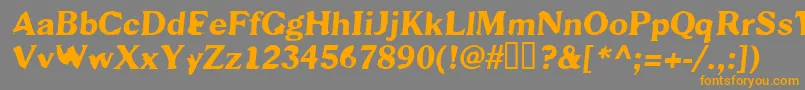 Scab Font – Orange Fonts on Gray Background