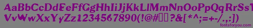Scab Font – Purple Fonts on Gray Background