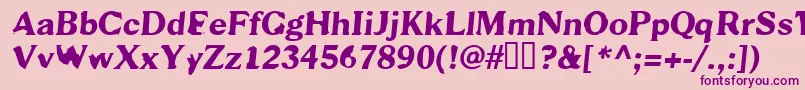 Scab Font – Purple Fonts on Pink Background