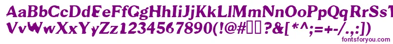 Scab Font – Purple Fonts on White Background