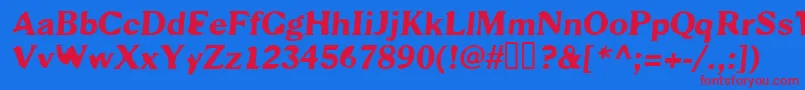Scab Font – Red Fonts on Blue Background