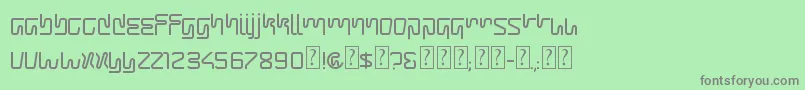 フォントScable – 緑の背景に灰色の文字