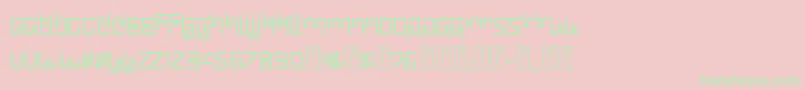 Scable-Schriftart – Grüne Schriften auf rosa Hintergrund