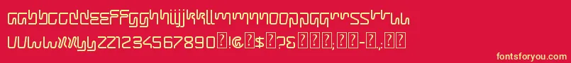 Scable Font – Yellow Fonts on Red Background