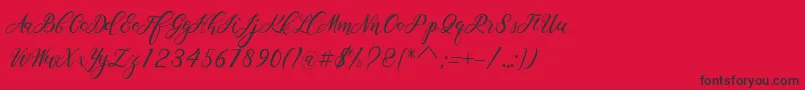 Scallion Font – Black Fonts on Red Background