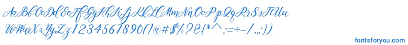 Scallion-Schriftart – Blaue Schriften