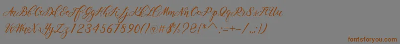 Scallion Font – Brown Fonts on Gray Background