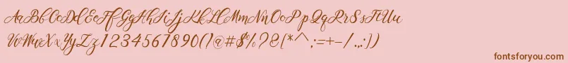 Scallion Font – Brown Fonts on Pink Background