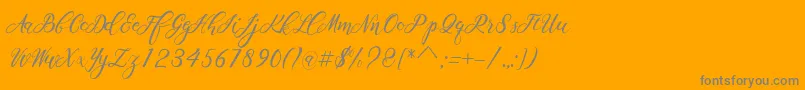 Шрифт Scallion – серые шрифты на оранжевом фоне