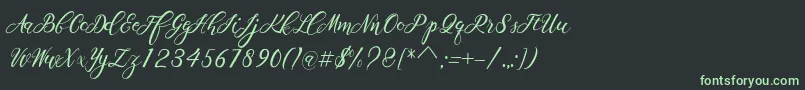 Scallion Font – Green Fonts on Black Background