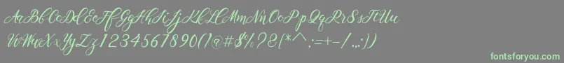 Scallion Font – Green Fonts on Gray Background
