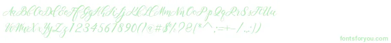 Scallion Font – Green Fonts on White Background