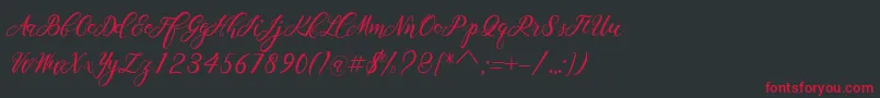 Scallion Font – Red Fonts on Black Background