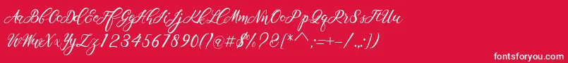 Scallion Font – White Fonts on Red Background