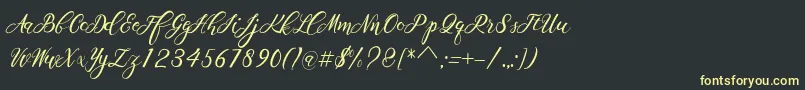Scallion Font – Yellow Fonts on Black Background