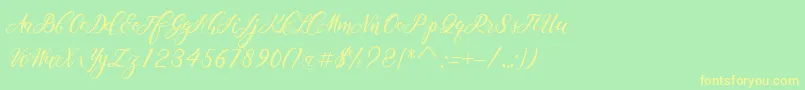 Scallion Font – Yellow Fonts on Green Background