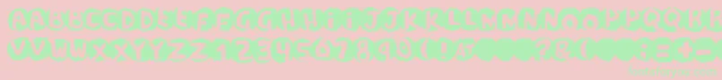 scandal Font – Green Fonts on Pink Background