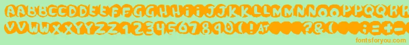 scandal Font – Orange Fonts on Green Background