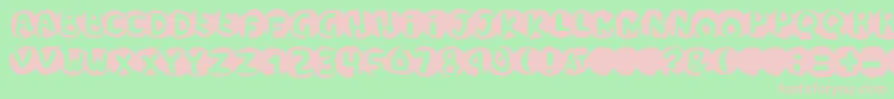 scandal-Schriftart – Rosa Schriften auf grünem Hintergrund