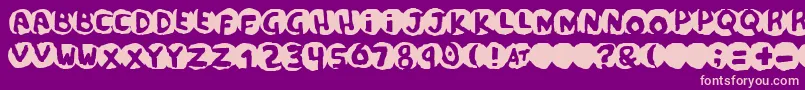 scandal Font – Pink Fonts on Purple Background