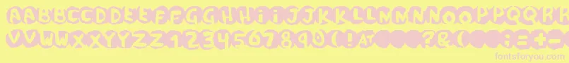 scandal Font – Pink Fonts on Yellow Background