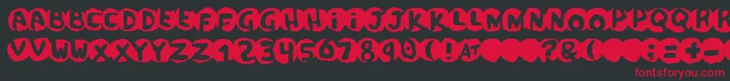 scandal Font – Red Fonts on Black Background