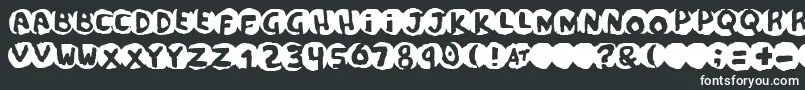 フォントscandal – 黒い背景に白い文字