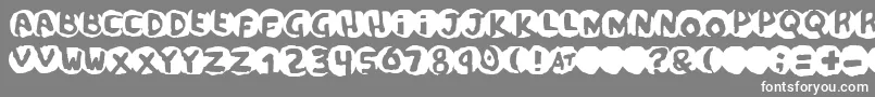 フォントscandal – 灰色の背景に白い文字