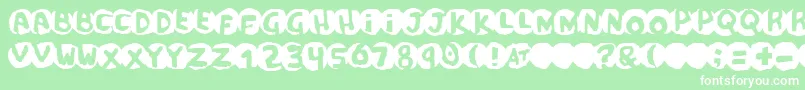 scandal Font – White Fonts on Green Background