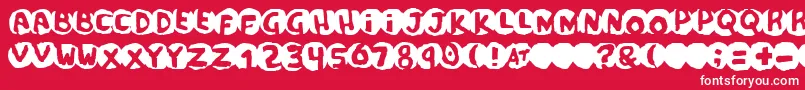 scandal Font – White Fonts on Red Background