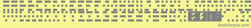 Scanline Font – Gray Fonts on Yellow Background