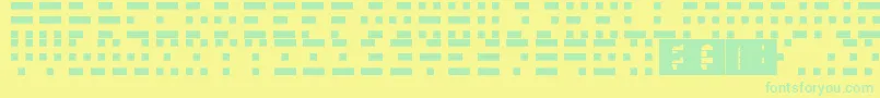 Scanline Font – Green Fonts on Yellow Background