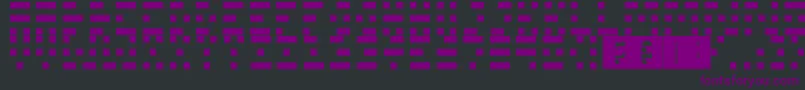 Czcionka Scanline – fioletowe czcionki na czarnym tle