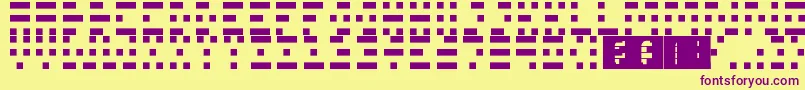 Scanline Font – Purple Fonts on Yellow Background