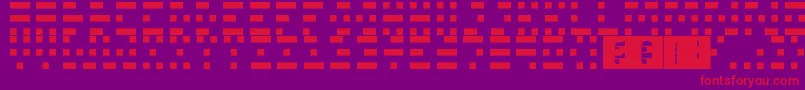 Scanline Font – Red Fonts on Purple Background