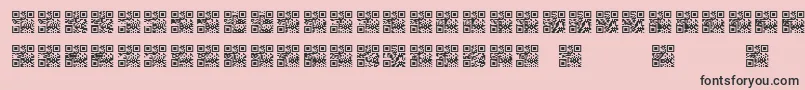 フォントScanme   QR   BC – ピンクの背景に黒い文字