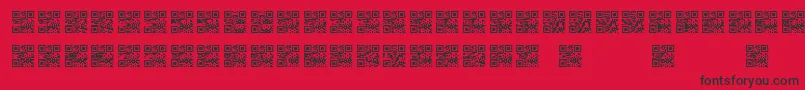 Scanme   QR   BC Font – Black Fonts on Red Background