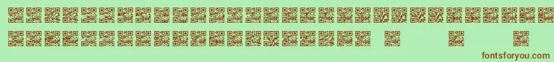 Scanme   QR   BC Font – Brown Fonts on Green Background